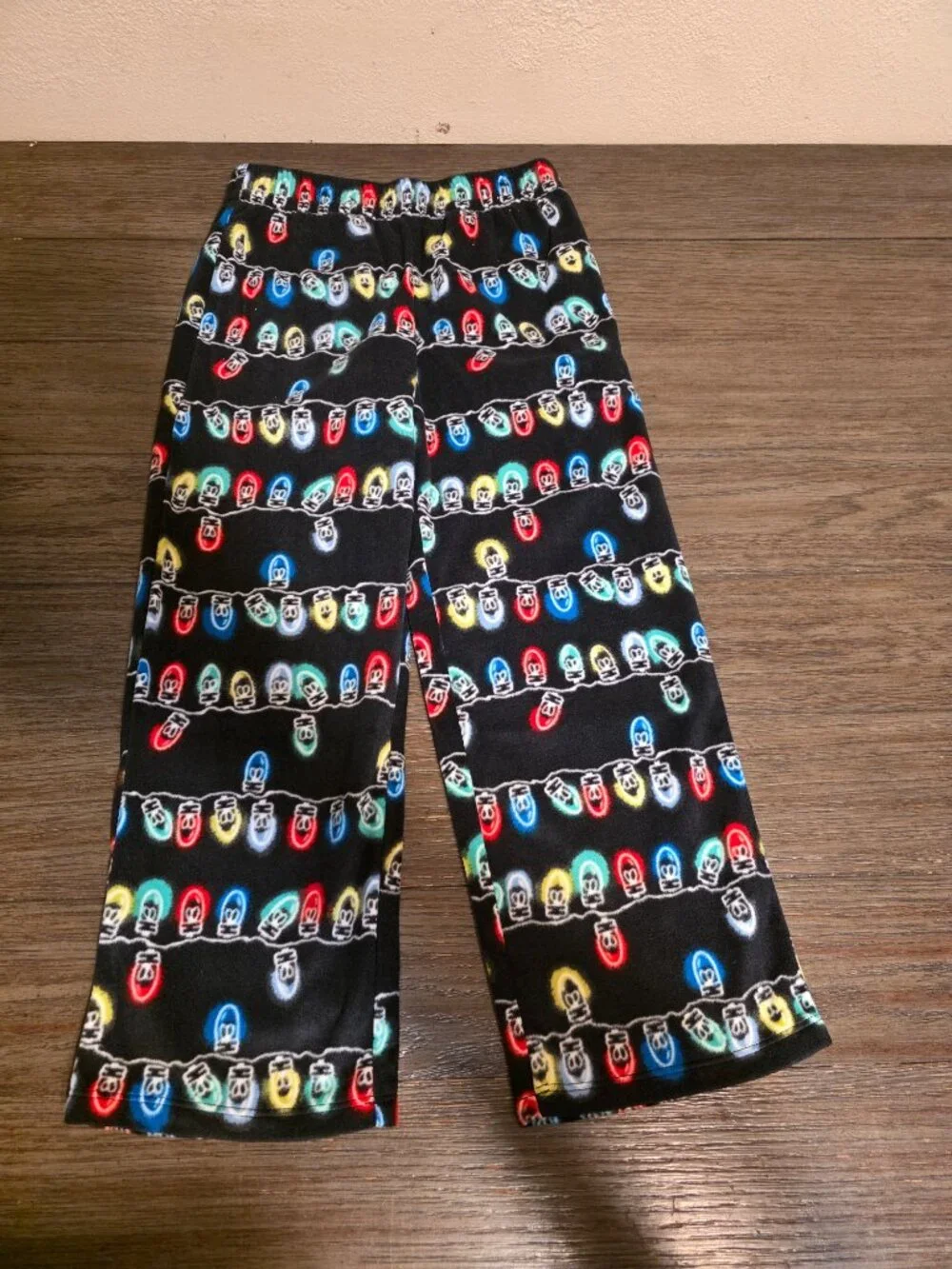Nordstrom Boys Christmas Light Pajama Pants NWT 7/8 Fuzzy Flannel